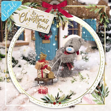 3D Holographic Presents On Sleigh Me to You Bear Christmas Card £2.69